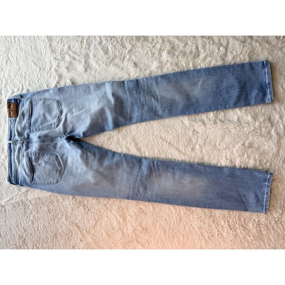 American Eagle Men's Jeans Cotton Blend Blue Size 30x34 Athletic Skinny Distress - Picture 5 of 5